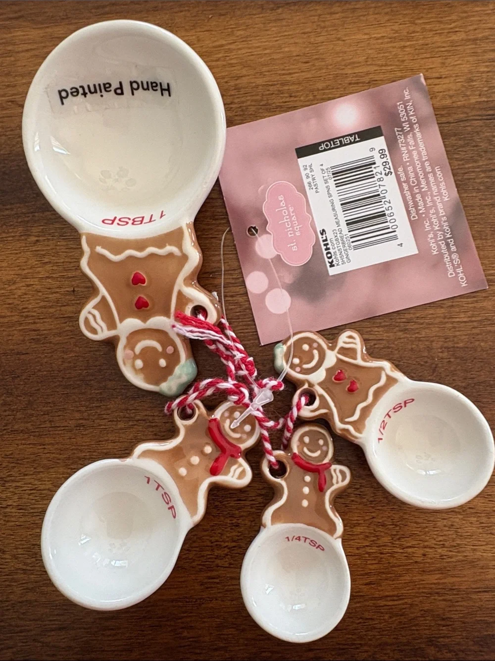 Gingerbread Ceramic Measuring Spoons